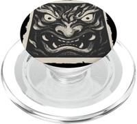 Máscara japonesa Oni Demon Yokai Vintage Woodblock Print PopSockets PopGrip para MagSafe