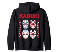 Máscara Kabuki diseño Rock japonés con Estilo Glam Divertido Sudadera con Capucha