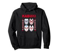 Máscara Kabuki diseño Rock japonés con Estilo Glam Divertido Sudadera con Capucha