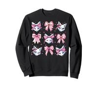 Máscara Kitsune Fox para niña, coqueta, lazo rosa, mamá Sudadera