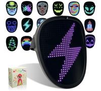 Máscara Led de disfraz para niños con detección de gestos, máscara iluminada para niños, niños, estudiantes, disfraz de Halloween, fiesta de Cosplay
