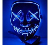 Máscara LED de miedo como de Purga para disfraz de fiesta de terror de Halloween