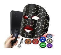 Máscara LED Facial, Quellsotty Máscara Facial LED con Terapia de Luz Roja para La Cara y La Piel, 7 Colores Mascarilla LED para Rejuvenecimiento, Anti-envejecimiento