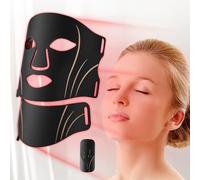 Máscara LED Facial y Cuello, Máscara de Fototerapia LED de Silicona Flexible, Máscaras de Alta Energía con Luz de 7 Colores para el Cuidado de la Piel