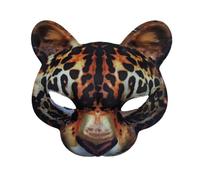 Mascara Leoprado Media Cara Adulto y Niños Ajustable, Mascara Tigre Media Cara, Mascara Animal Salvaje Realista Fieltro Eva, Mascara Animal Jungla