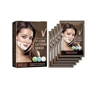 Máscara Lifting V-Line, 5 Piezas, para Un Visible Levantamiento de Las Mejillas, Redefine La Línea de Mandíbula, Moldea El Óvalo Facial, Restaura Elasticidad, Proporciona Un Aspecto Tonificado