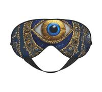 Máscara ligera para dormir con estampado de mal de ojo, transpirable, bloquea la luz, viajes, yoga, aventuras al aire libre
