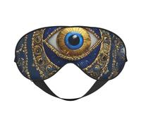 Máscara ligera para dormir con estampado de mal de ojo, transpirable, bloquea la luz, viajes, yoga, aventuras al aire libre