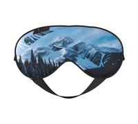 Máscara ligera para dormir con estampado de snowboard, transpirable, bloquea la luz, viajes, yoga, aventuras al aire libre