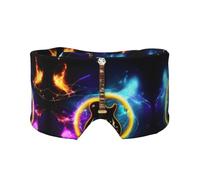 Máscara mágica para dormir con estampado musical de guitarra eléctrica para dormir en total oscuridad, máscara de dormir suave, regalos para hombres y mujeres