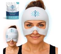 Máscara MigraGel HEALSSY 2 en 1 Calor/Frío - Gorro de Bienestar + Antifaz Desmontable con Apertura para los Ojos • Sensación de alivio para la cabeza y la fatiga visual