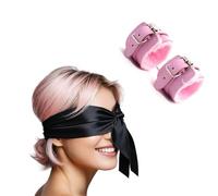 Máscara Ojos Satinada Negra - Brazalete Ajustable Fluffy - Máscara Ojos Satinada Eye Shield (Rosa)