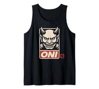 Máscara Oni, Diablo japonés, Kanji, Anime, Otaku, Japón, Recuerdo Camiseta sin Mangas