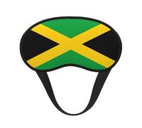Máscara opaca para dormir con diseño de bandera de Jamaica con banda elástica que se adapta a todas las formas de cabeza, ideal para viajes, oficina y trabajo por turnos