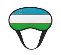 Máscara opaca para dormir con diseño de bandera de la República de Uzbekistán con banda elástica que se adapta a todas las formas de cabeza, ideal para viajes, oficina y trabajo por turnos