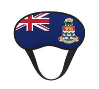 Máscara opaca para dormir con diseño de bandera de las Islas Caimán con banda elástica que se adapta a todas las formas de cabeza, ideal para viajes, oficina y trabajo por turnos