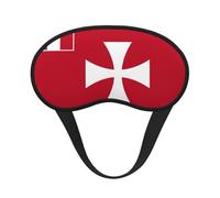Máscara opaca para dormir con diseño de bandera de las islas Wallis y Futuna con banda elástica que se adapta a todas las formas de cabeza, ideal para viajes, oficina y trabajo por turnos