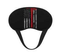 Máscara opaca para dormir con diseño de bandera de línea roja, cómoda cubierta para los ojos, ajustable, perfecta para viajes, meditación y camping