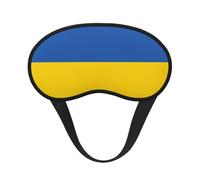 Máscara opaca para dormir con diseño de bandera de Ucrania con banda elástica que se adapta a todas las formas de cabeza, ideal para viajes, oficina y trabajo por turnos