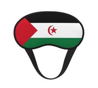 Máscara opaca para dormir con diseño de bandera del Sáhara Occidental con banda elástica que se adapta a todas las formas de cabeza, ideal para viajes, oficina y trabajo por turnos