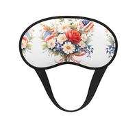 Máscara opaca para dormir con diseño de banderas y flores con banda elástica que se adapta a todas las formas de cabeza, ideal para viajes, oficina y trabajo por turnos