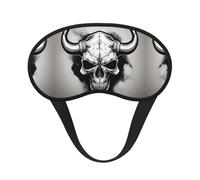 Máscara opaca para dormir con diseño de calavera de toro, con orejeras, para viajes, yoga, meditación