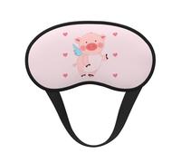 Máscara opaca para dormir con diseño de cerdo volador, poliéster suave, antiluz, elegante, adecuado para hombres y mujeres, para el trabajo diario y viajes al aire libre.