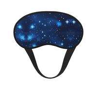 Máscara opaca para dormir con diseño de estrellas brillantes azules con orejeras, para viajes, yoga, meditación