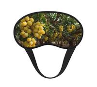 Máscara opaca para dormir con diseño de flor de uva, suave, transpirable, para viajes, yoga, meditación, camping, uso