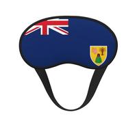 Máscara opaca para dormir con diseño de la bandera de las Islas Turcas y Caicos con banda elástica que se adapta a todas las formas de cabeza, ideal para viajes, oficina y trabajo por turnos