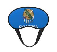 Máscara opaca para dormir con diseño de la bandera del estado de Oklahoma con banda elástica que se adapta a todas las formas de cabeza, ideal para viajes, oficina y trabajo por turnos