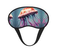 Máscara opaca para dormir con diseño de medusas, con orejeras, para viajes, yoga, meditación