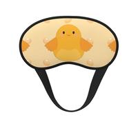 Máscara opaca para dormir con diseño de pollito de dibujos animados con banda elástica que se adapta a todas las formas de cabeza, ideal para viajes, oficina y trabajo por turnos