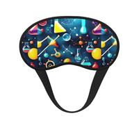 Máscara opaca para dormir con estampado abstracto de ciencia química, para viajes, yoga, meditación, lavable y cómoda, transpirable