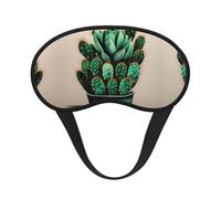 Máscara opaca para dormir con estampado artístico de cactus, cubierta de ojos para dormir de lado, comodidad suave, perfecta para viajes, meditación