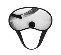 Máscara opaca para dormir con estampado artístico de hockey sobre hielo, cubierta contorneada para los ojos para dormir de lado, banda elástica ajustable