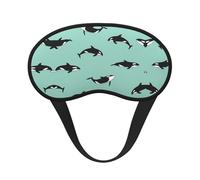 Máscara opaca para dormir con estampado de ballena del océano Pacífico, cubierta contorneada para dormir de lado, banda elástica ajustable
