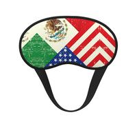 Máscara opaca para dormir con estampado de bandera mexicana americana, antifaz suave y ligera, para meditación, viajes, yoga
