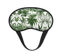 Máscara opaca para dormir con estampado de hierbas y plantas herbáceas - Cómoda cubierta para los ojos, banda elástica ajustable, perfecta para viajes, siesta o meditación