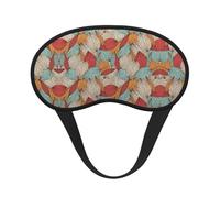 Máscara opaca para dormir con estampado de hojas, cómoda cubierta para los ojos, banda elástica ajustable, perfecta para viajes, siestas, meditación