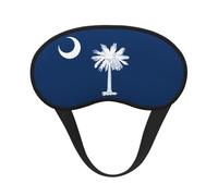 Máscara opaca para dormir con estampado de la bandera de Carolina del Sur, bloquea la luz, cómoda, ideal para viajes, camping, meditación y yoga