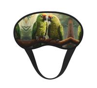 Máscara opaca para dormir con estampado de loros y loros, cubierta suave y ligera, para meditación, viajes, yoga