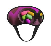 Máscara opaca para dormir con estampado de meditación y yoga, cómoda cubierta para los ojos, banda elástica ajustable, perfecta para viajes, siesta, meditación
