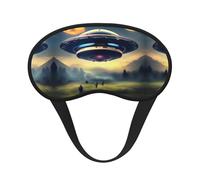 Máscara opaca para dormir con estampado de nave espacial, cómoda cubierta para los ojos, ajustable, perfecta para viajes, meditación y camping