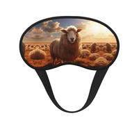 Máscara opaca para dormir con estampado de oveja australiana, cómoda cubierta para los ojos, ajustable, perfecta para viajes, meditación y camping