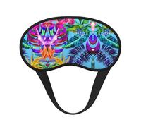 Máscara opaca para dormir con estampado de plantas tropicales de flores rosas, cubierta suave y ligera, para meditación, viajes, yoga