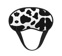 Máscara opaca para dormir con estampado de puntos de vaca, con orejeras, para viajes, yoga, meditación