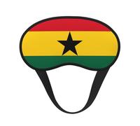Máscara opaca para dormir con la bandera de Ghana, suave, transpirable, para viajes, yoga, meditación, camping, uso