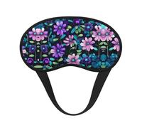 Máscara opaca para dormir de camelia morada con diseño de banda elástica que se adapta a todas las formas de cabeza, ideal para viajes, oficina y trabajo por turnos