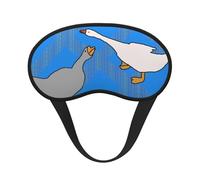 Máscara opaca para dormir de ganso gris, poliéster suave, antiluz, elegante, adecuada para hombres y mujeres, para el trabajo diario y viajes al aire libre.